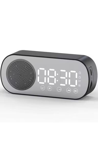 OEM Boxă wireless cu ceas digital U 01, Negru, Bluetooth, Radio FM, Difuzor H...