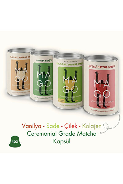 Matcha Kapsül Tanışma Paketi – 4 Çeşit 40 Kapsül