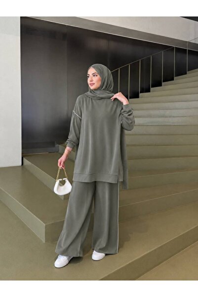 nurvina modest wear Σετ δύο τεμαχίων από ύφασμα Modal με χαλαρή εφαρμογή