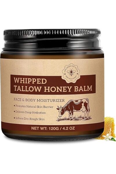 aliverystore Tallow and Honey Balm (120g), Beef Tallow for Skin, Tallow Face ...