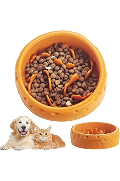 Yelajoy Silicone Slow Feeder Bowl for Cats Dogs, Non-Slip Suction Base Food-G...