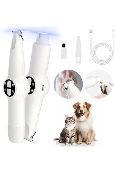 GENERAL Sosiri 2-in-1 Pet Nail Clipper and Paw Hair Trimmer with Led Light, P...