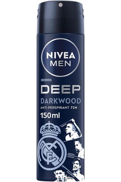 Nivea Men ديب ماكس تيك داركوود سبراي 150 مل، مع الكربون الأسود، حماية من الرو...
