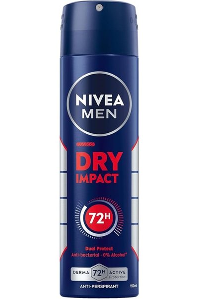 Beiersdorf NIVEA MEN Antiperspirant Spray for Men, 48h Protection, Dry Impact...