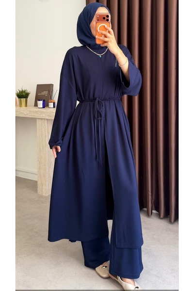 MODA VEDAT Kadın Yanları Yırtmaçlı Tunik Takım -0650