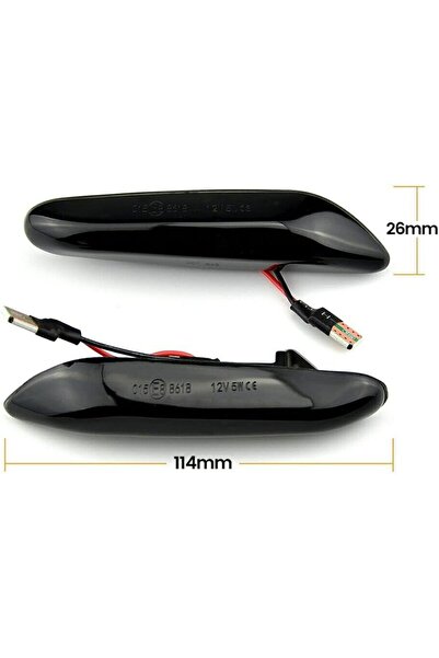 HELECO Δυναμικό LED Φλας Φτερού Φιμέ – BMW E46 / E60 / E61 / E90 / E91 / E81 ...