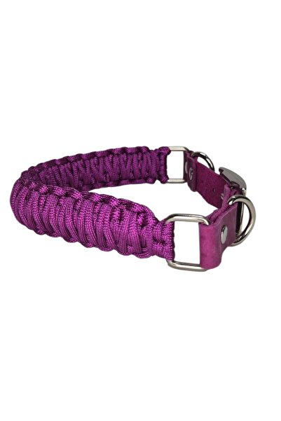 moonparacord طوق للكلاب لون فوشيا 35/41 سم