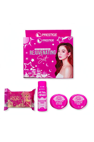 Prestige International Bak Bak Rejuvenating Set with Kojic Acid Soap, AHA Rej...