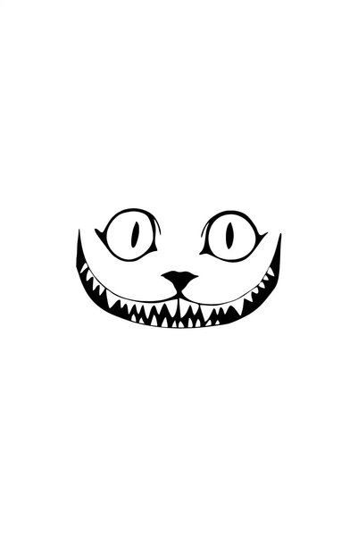 Generic Brand Smiling Cat Auto Custom New Sticker Black 30 X 18 cm