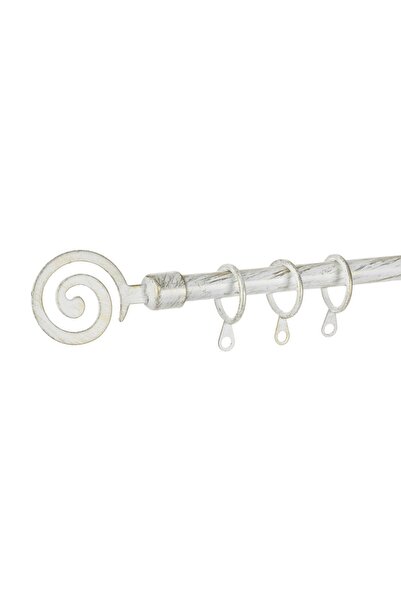 OEM Galerie Extensibila Metalica Alba Brushed Spirala pentru Perdele 60-120cm
