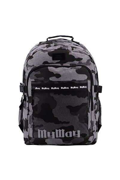 OEM Black Grey Mesh Army Backpack - My Way
