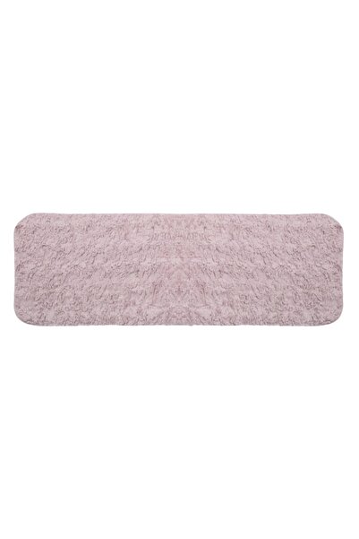 OEM Covoras Decorativ din Imitatie de Blana Dusty Pink pentru Hol 150x50cm