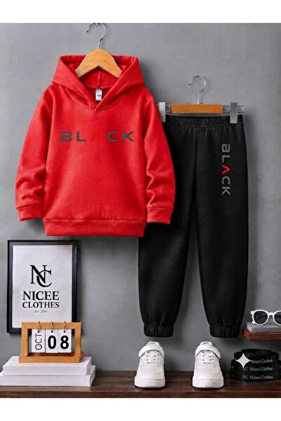 Leto Lykia Children's Tracksuit Unisex (Black Winter Print)