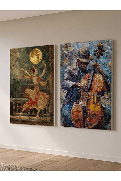 ocean velas Kanvas Tablo Ay Işığı ve Melodinin Dansı ,Kanvas Tablo TKTVO-002-0089-16012