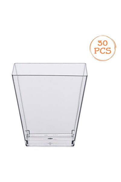 OEM Set of Reusable Square Transparent Plastic Bowls 240ml - 30pcs