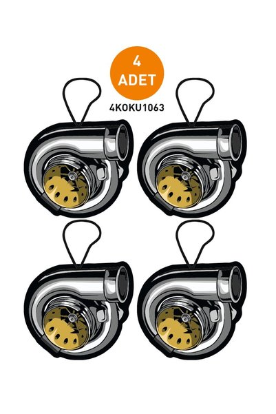 JR Jetreklam 4'lü Set Turbo Tasarımlı Dekoratif Oto Kokusu ve Araç Kokusu