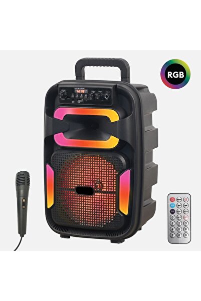 OEM Boxă Karaoke Bluetooth cu LED RGB Microfon și Radio 10W