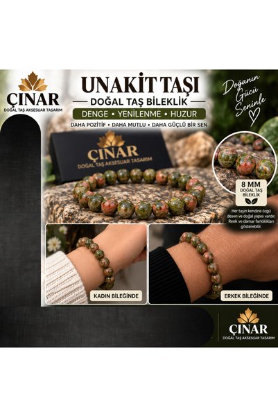 Generic Brand Çınar Natural Stone Accessory Design – Unakite Natural Stone Br...