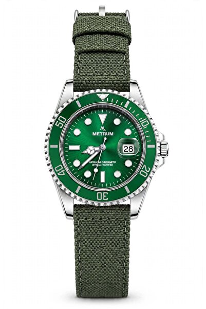 METRUM MTR-232020 Green Canvas Diver Erkek Kol Saati - Yeşil Kadran Haki Yeşi...