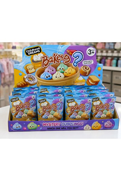 Bluoksweet 3'lü sürpriz paket mini çin mantısı squishy sukuşi slime çocuk oyu...