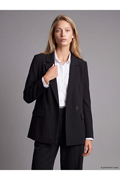 LC Waikiki I Double-Breasted Roba Yaka Women's Blazer Jacket from Freezen Store