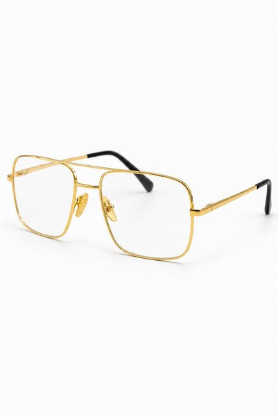 Generic Ochelari de Soare Diana Kors Unisex UV400, Lentile Transparente, Ramă Aurie
