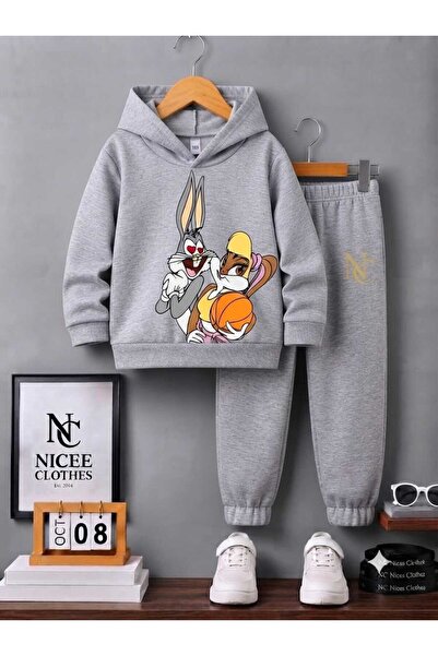 NC Nicee Clothes SET TRENING COPII UNISEX (IMPRIMEU CU INIMI IEPURE FETE BĂIE...