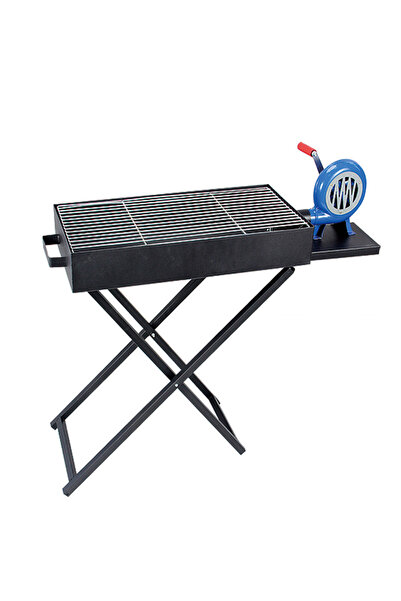 Generic Brand Portable Folding Charcoal BBQ Grill with Rotisserie Fan, 30x90x...