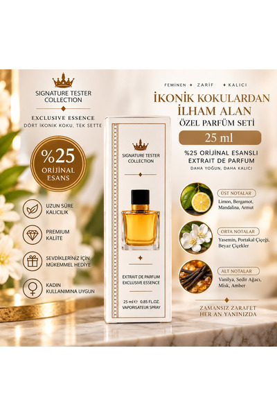 Genel Markalar 25 ml Kadın Parfüm – %25 Orijinal Esanslı Extrait de Parfum, F...