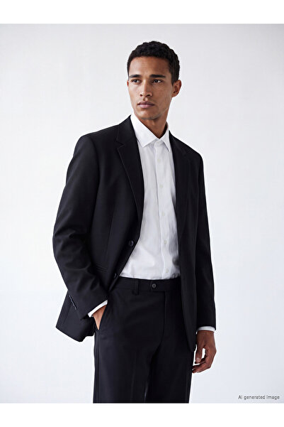 LC Waikiki Özmarka New Season Black Regular Fit Men's Blazer Jacket