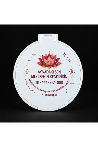 Aynadaki Sen Manifest Aynası – Baskılı Yuvarlak Cep Aynası