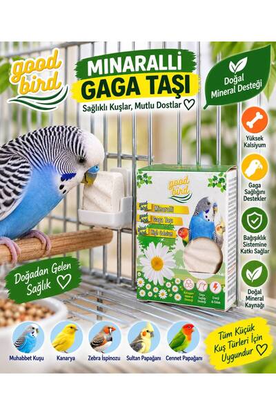 Aslia Good Bird Minaralli Gaga Taşı Kuşlar İçin Kalsiyum ve Mineral Destekli Gaga Taşı