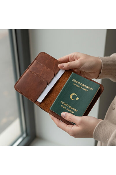 Oh Deer Leather Genuine Leather Passport Cover – Travel Wallet with Card and ...