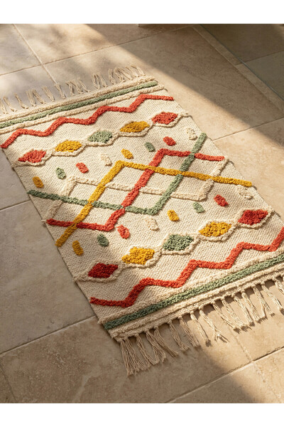 LC Waikiki Lcw Home Mixed Patterned 50X80 cm Bath Mat with Nevavm Difference