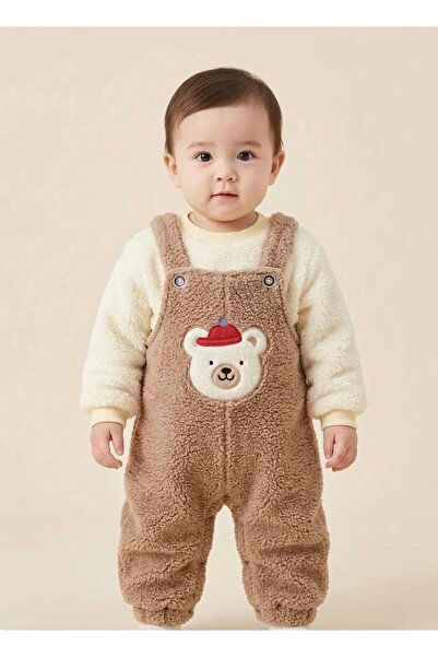Efemkids ERKEK BEBEK AYICIK NAKIŞLI 2'Lİ BADİLİ SLOPET TAKIM 6 ay 9 ay 12 ay ...