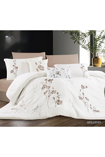 miral Embroidered Royal Bedspread Heavy Stuffing and Modern Design 8Pcs 240×260