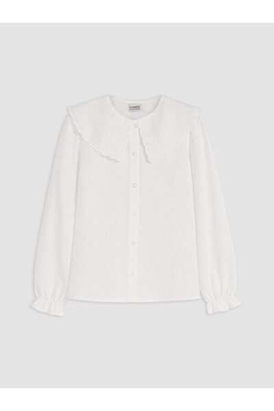 LC Waikiki I Bebe Roba Collar Embroidered Girls' Shirt from Freezen Store