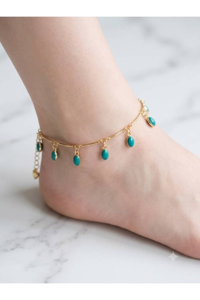 Piaro Collection Green Drop Anklet