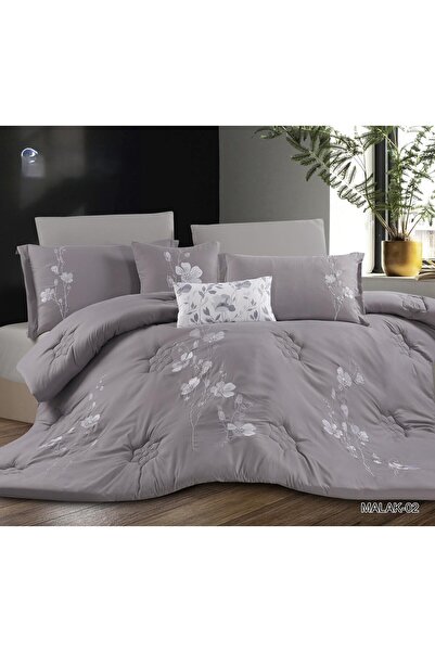 miral Embroidered Royal Bedspread Heavy Stuffing and Modern Design 8Pcs 240×260