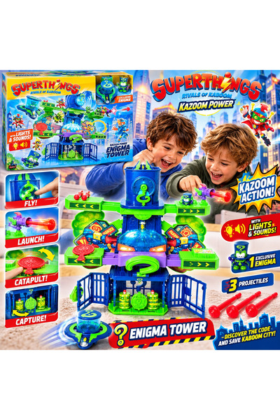 Cici Oyuncak SuperThings Süper Kahraman Enigma Tower Oyun Seti Işıklı Sesli D...