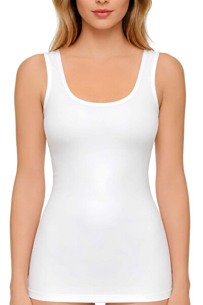 YILDIZ Super Thin Wide Strap Women's Undershirt White 3-Pack