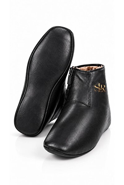 SOLERIUM SHOES Çorap Mest kürklü %100 Hakiki Deri fermuarlı