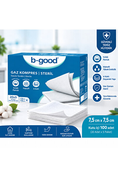 B-GOOD Gaz Kompres Steril Spanç 100'lü