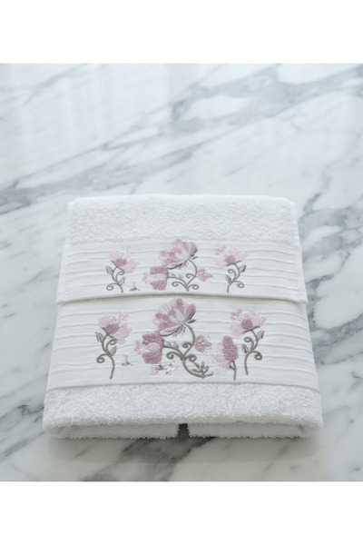 Fiesta Gökçe Süzene Bambu Bürümcük Analı Kızlı Havlu Seti (1 Adet 30x50 cm ve...