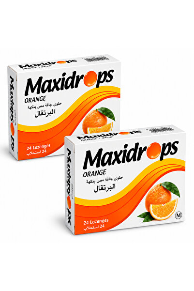 Maxidrops Orange Lozenges – 2 × 24 Lozenges | 48 Lozenges