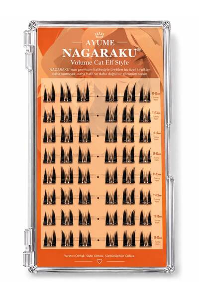 AYUME BEAUTY Nagaraku Kendinden Yapışkanlı Takma Kirpik Seti - Volume Cat Sty...