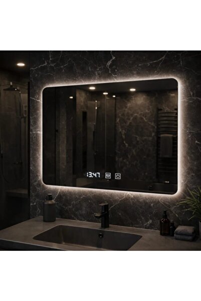 Flippy Ορθογώνιος καθρέφτης LED, 80x60 εκ., Verite Majeste Noir Motion Glow M...