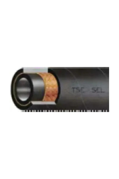 sel hortum Forcestream R1AT/1SN Tek Kat Çelik Tel Örgülü Hidrolik Hortum TS EN 853 1/4" - 50 Metre
