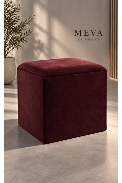 meva Kare Puf 45x45 cm Dekoratif Puf Koltuk Pufu Modern Şık Tasarım