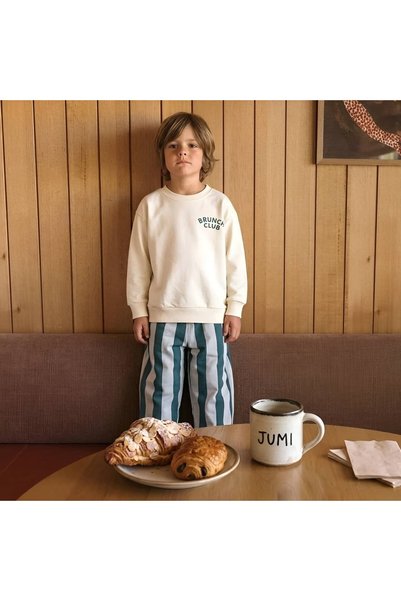 Patriko Boys' 3-Thread New Season Sweatshirt and Striped Pants Set 2-8 Years
